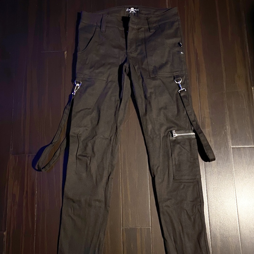 Royal Bones Tripp NYC black skinny bondage pants 7